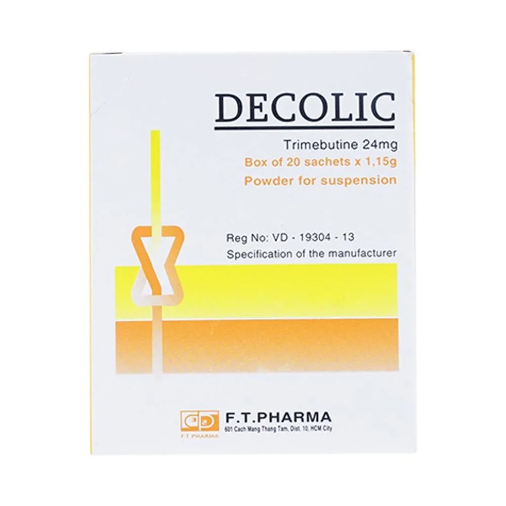 Hình ảnh Bột Decolic điều trị triệu chứng đau do rối loạn chức năng đường tiêu hóa và ống mật (20 gói x 1.15g)