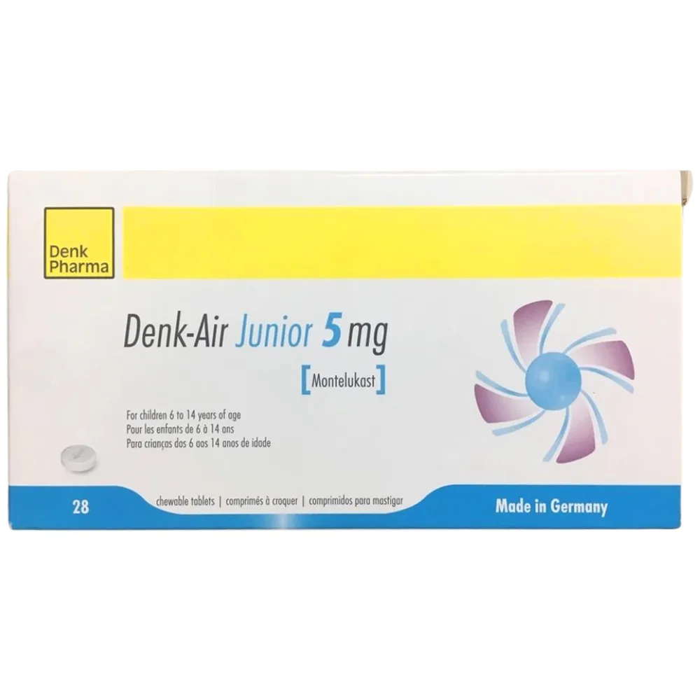 Hình ảnh Thuốc Denk-Air Junior 5mg Denk Pharma điều trị hen suyễn (2 vỉ x 14 viên)