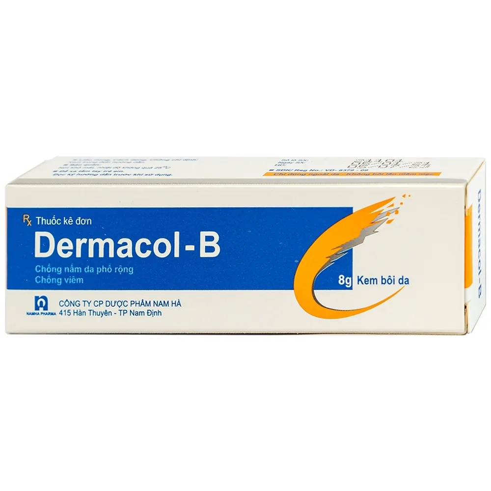 Hình ảnh Kem bôi da Dermacol-B Nam Hà chống viêm, chống nấm da phổ rộng (8g)