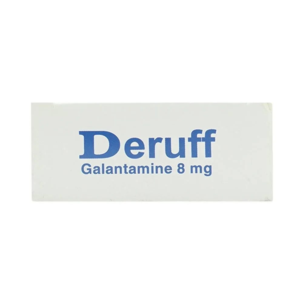 Hình ảnh Thuốc Deruff 8mg Davipharm điều trị chứng sa sút trí tuệ từ nhẹ đến trung bình (4 vỉ x 7 viên)