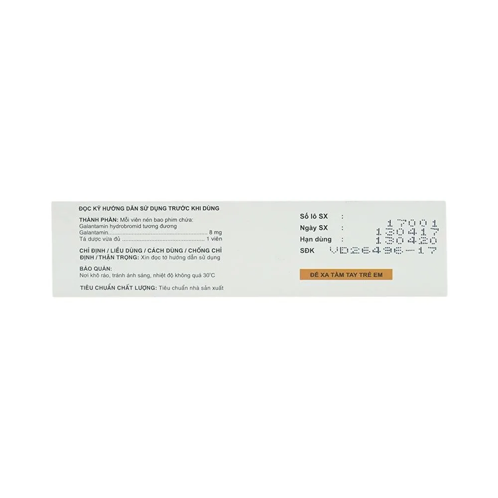 Hình ảnh Thuốc Deruff 8mg Davipharm điều trị chứng sa sút trí tuệ từ nhẹ đến trung bình (4 vỉ x 7 viên)