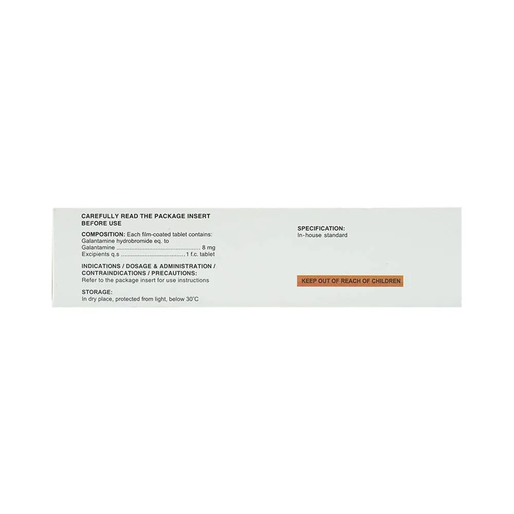 Hình ảnh Thuốc Deruff 8mg Davipharm điều trị chứng sa sút trí tuệ từ nhẹ đến trung bình (4 vỉ x 7 viên)