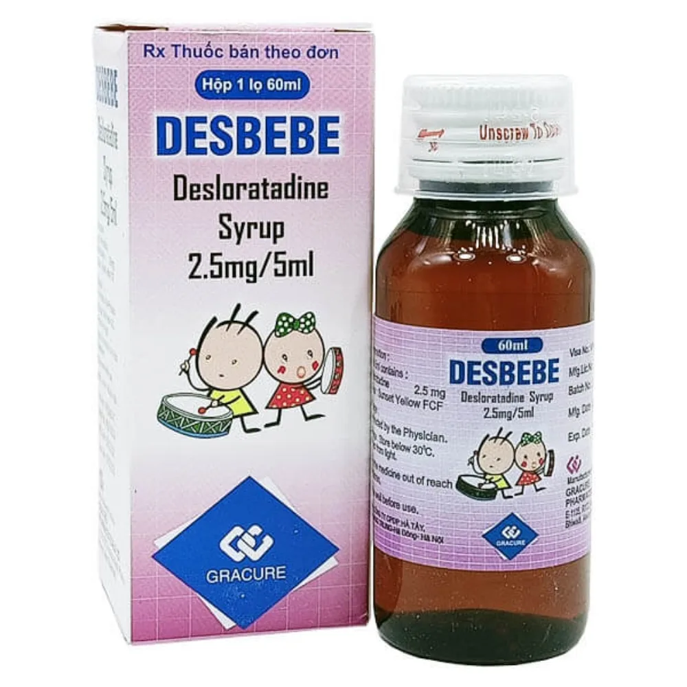 Hình ảnh Siro Desbebe 2.5mg/5ml Gracure điều trị viêm mũi dị ứng, mày đay (60ml)