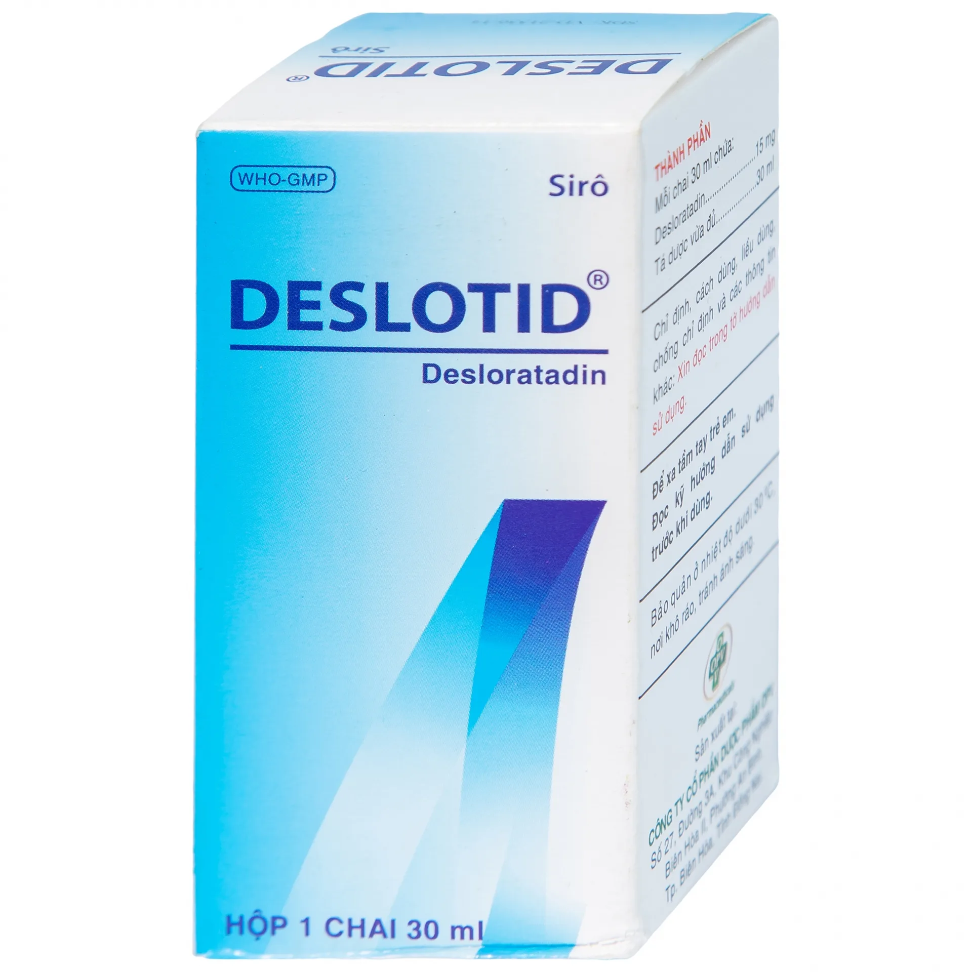 Hình ảnh Siro Deslotid OPV điều trị viêm mũi dị ứng, mày đay (30ml)