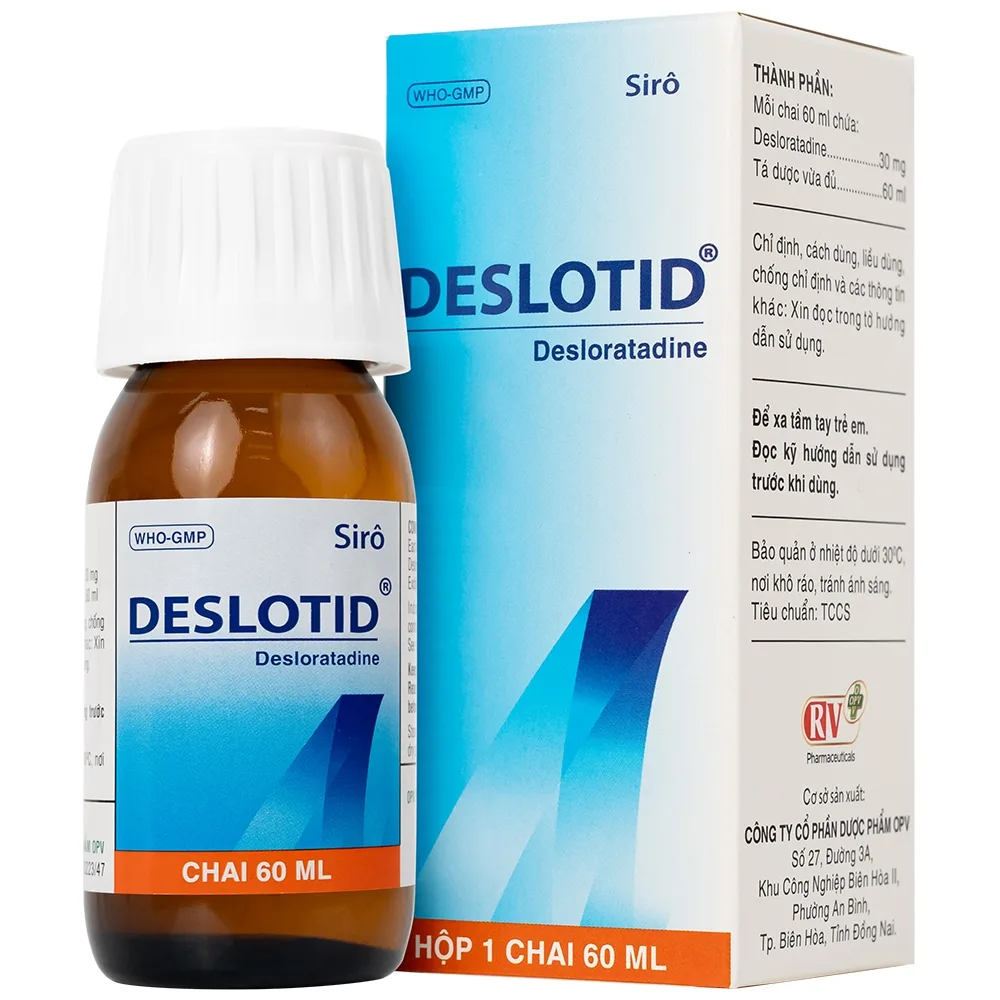 Hình ảnh Siro Deslotid OPV trị viêm mũi dị ứng, phản ứng dị ứng da (60ml)