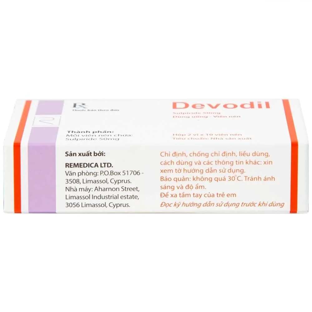 Hình ảnh Thuốc Devodil Remedica điều trị ngắn hạn chứng lo âu, rối loạn hành vi nghiêm trọng (2 vỉ x 10 viên)