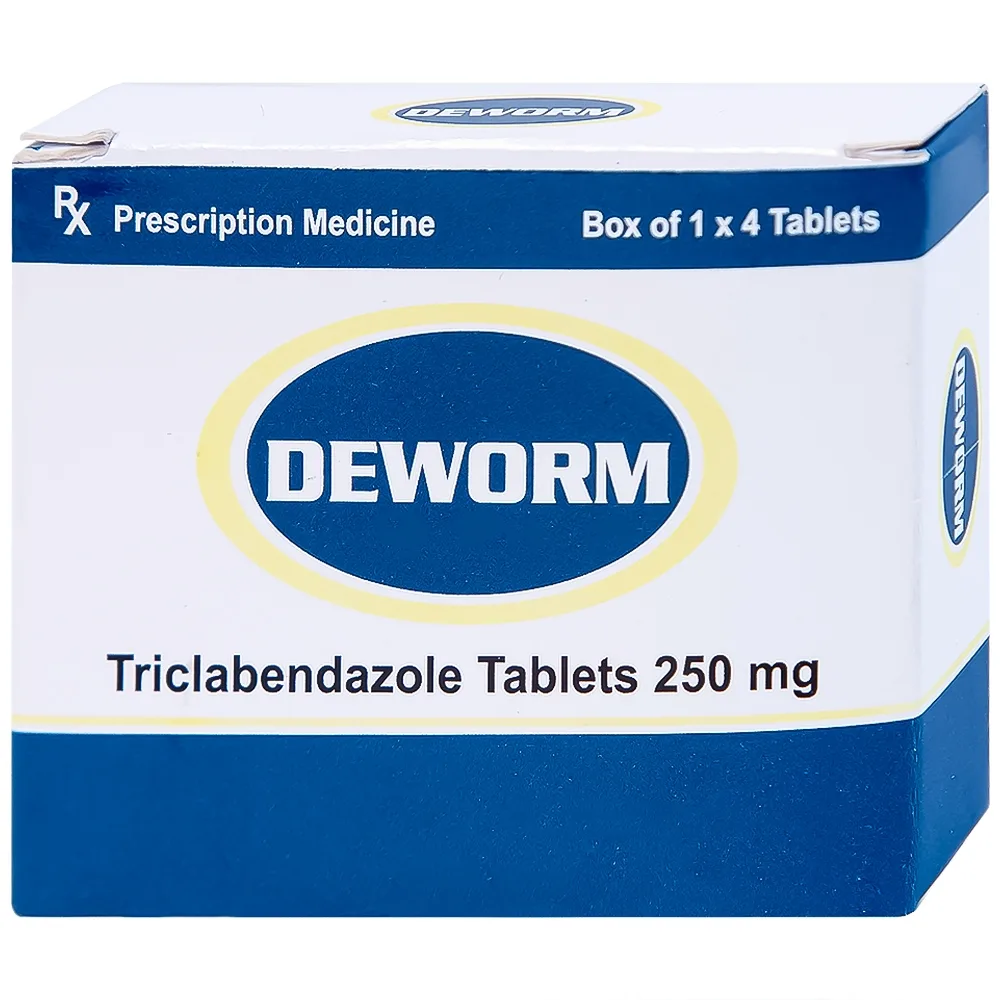 Hình ảnh Thuốc Deworm AtraZeneca điều trị bệnh sán lá gan lớn, sán lá phổi (4 viên)