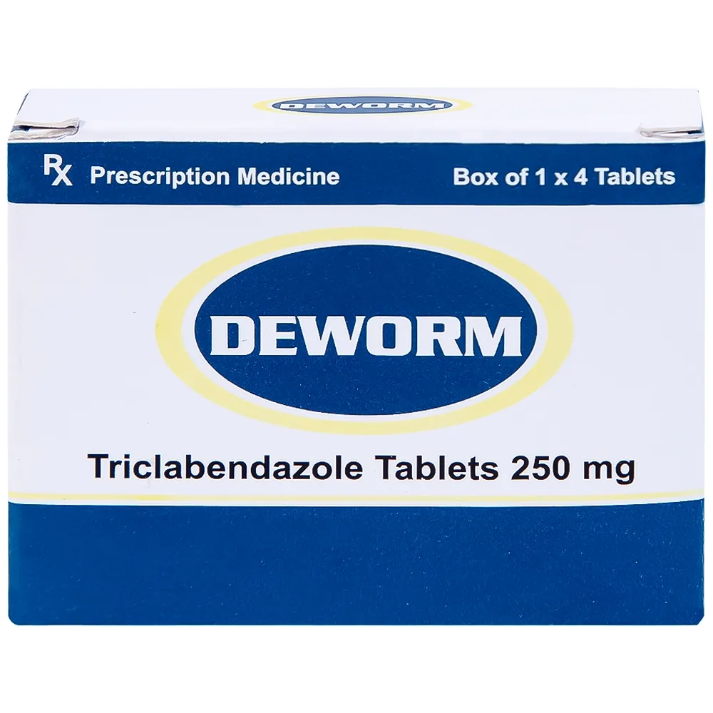 Hình ảnh Thuốc Deworm AtraZeneca điều trị bệnh sán lá gan lớn, sán lá phổi (4 viên)