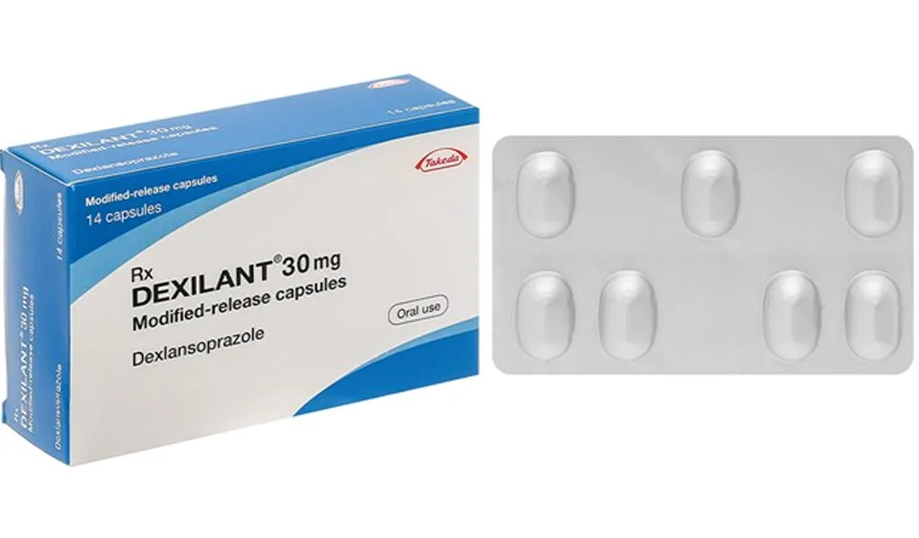 Hình ảnh Thuốc Dexilant 30mg Takeda điều trị bệnh trào ngược dạ dày thực quản (2 vỉ x 7 viên)