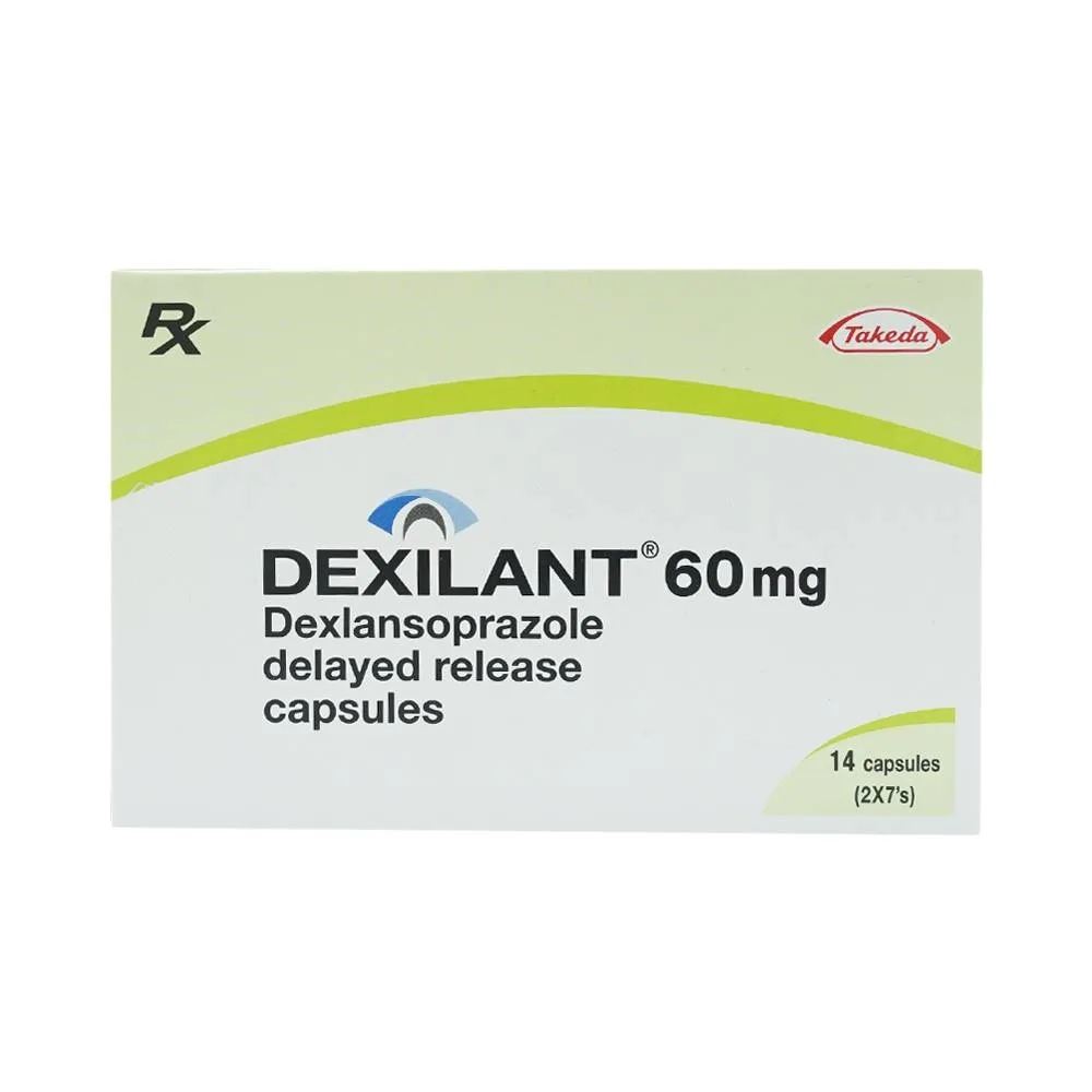 Hình ảnh Thuốc Dexilant 60mg Takeda điều trị bệnh trào ngược dạ dày thực quản (2 vỉ x 7 viên)