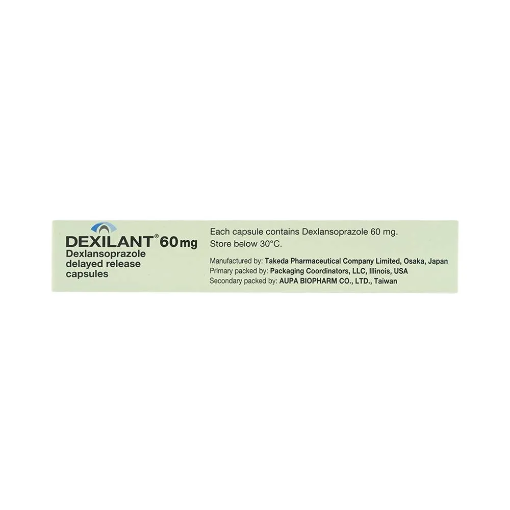 Hình ảnh Thuốc Dexilant 60mg Takeda điều trị bệnh trào ngược dạ dày thực quản (2 vỉ x 7 viên)