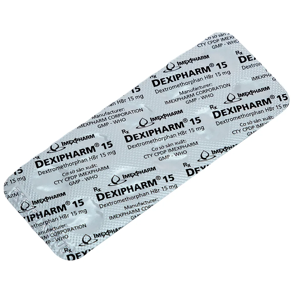 Hình ảnh Thuốc Dexipharm 15mg Imexpharm điều trị triệu chứng ho (10 vỉ x 10 viên)