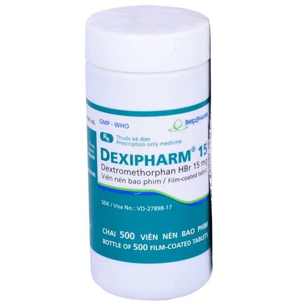 Hình ảnh Thuốc Dexipharm 15mg Imexpharm điều trị triệu chứng ho (500 viên)