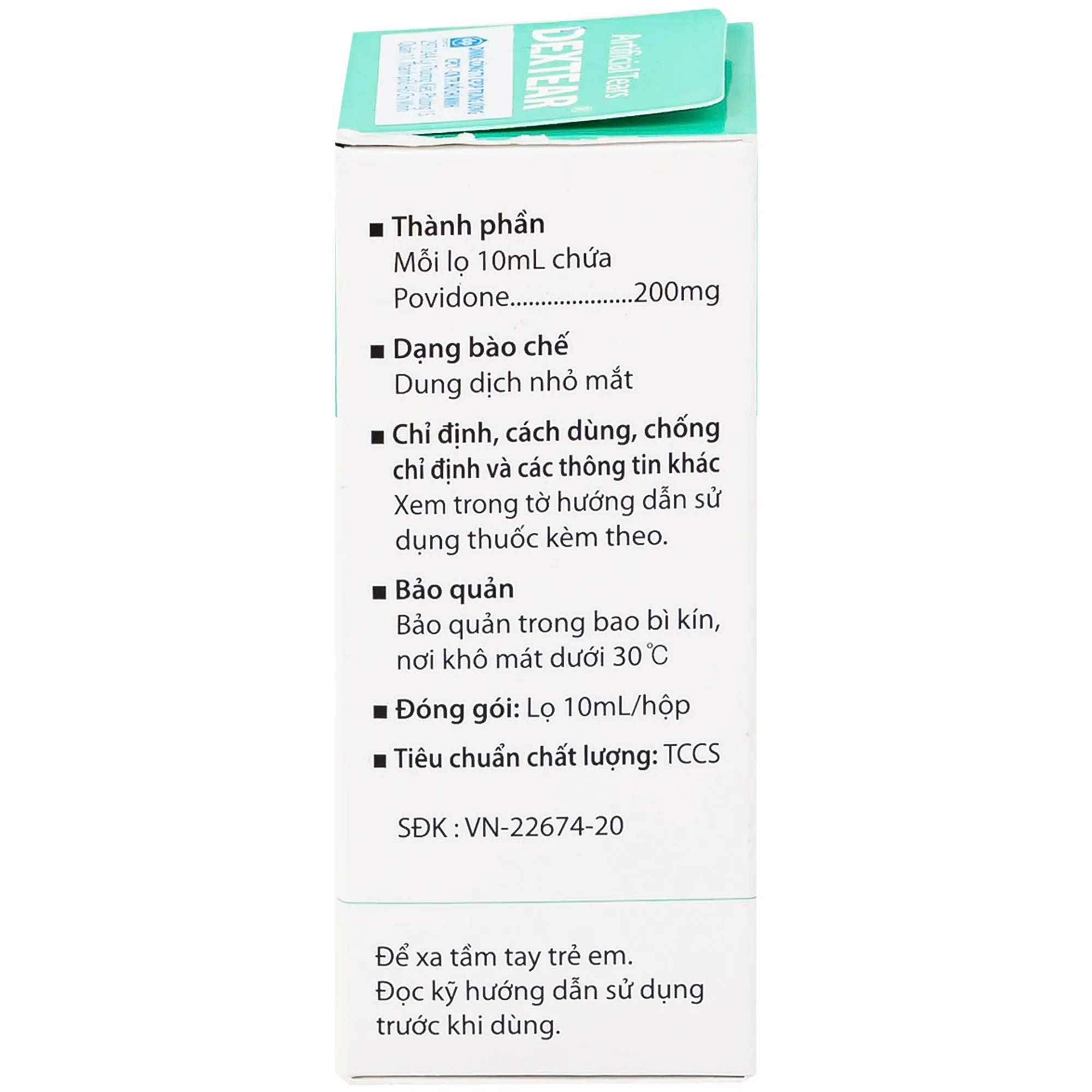 Hình ảnh Thuốc nhỏ mắt Dextear 20mg/ml Samchundang Pharm điều trị triệu chứng khô mắt (10ml)