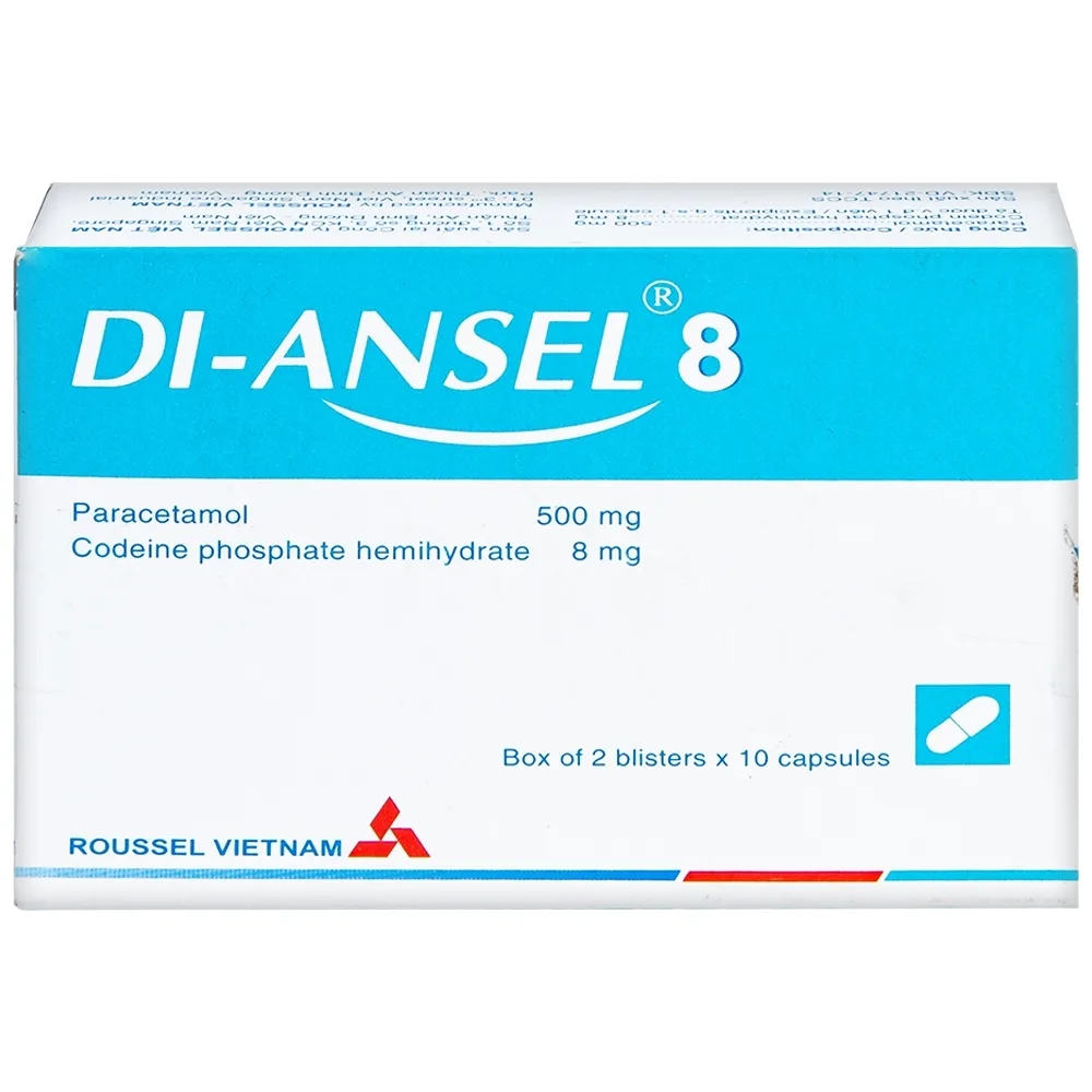 Hình ảnh Thuốc Di-Ansel 8 Roussel giảm đau cấp tính mức độ trung bình (2 vỉ x 10 viên)