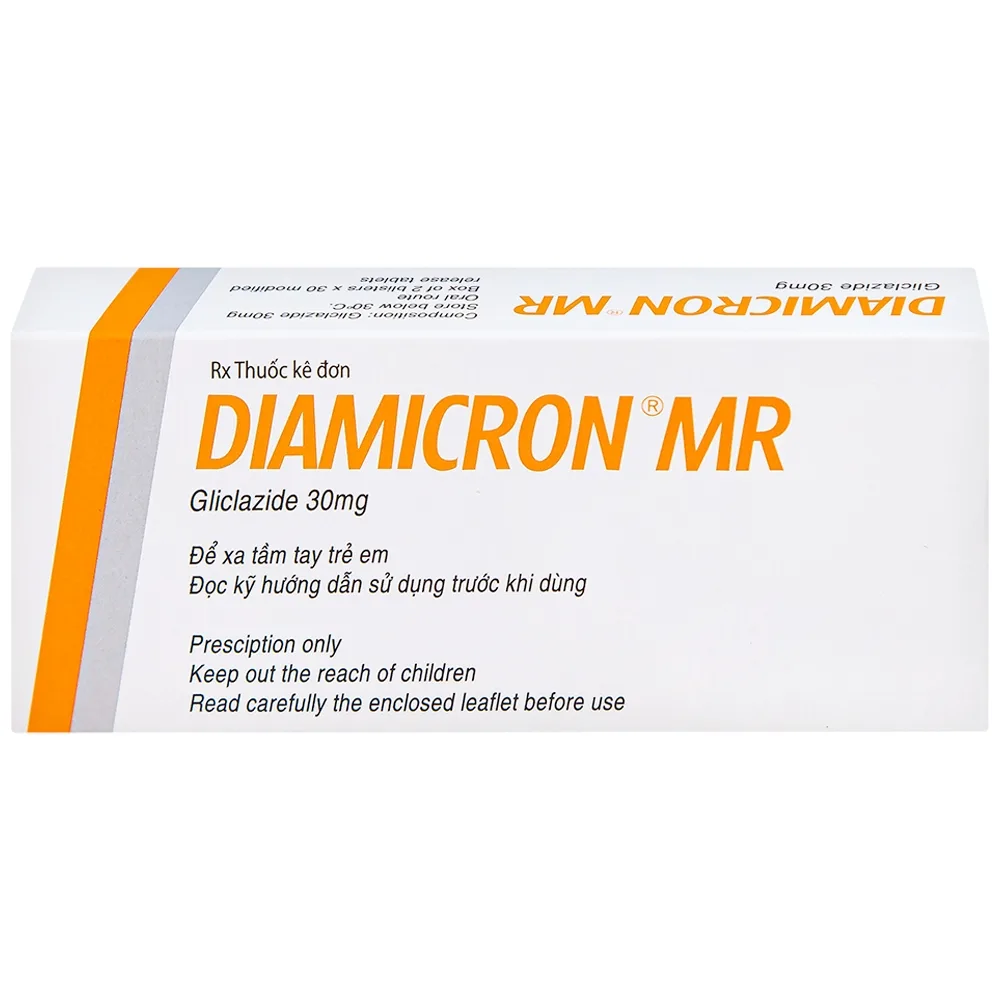Hình ảnh Thuốc Diamicron MR Servier điều trị tiểu đường típ 2 (2 vỉ x 30 viên)