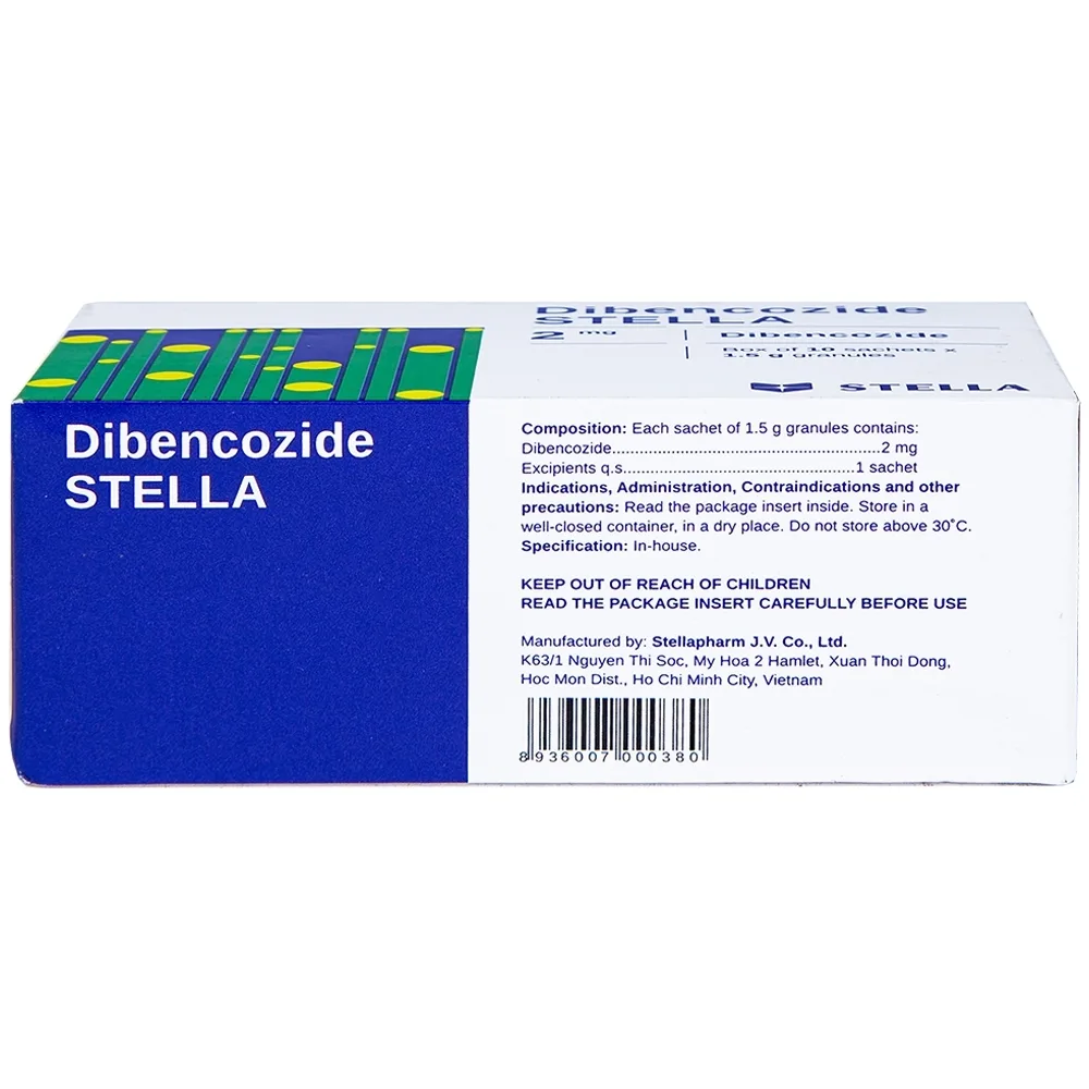Hình ảnh Thuốc cốm Dibencozide Stella 2mg điều trị hỗ trợ chán ăn, suy dinh dưỡng, chậm lớn (10 gói x 1.5g)