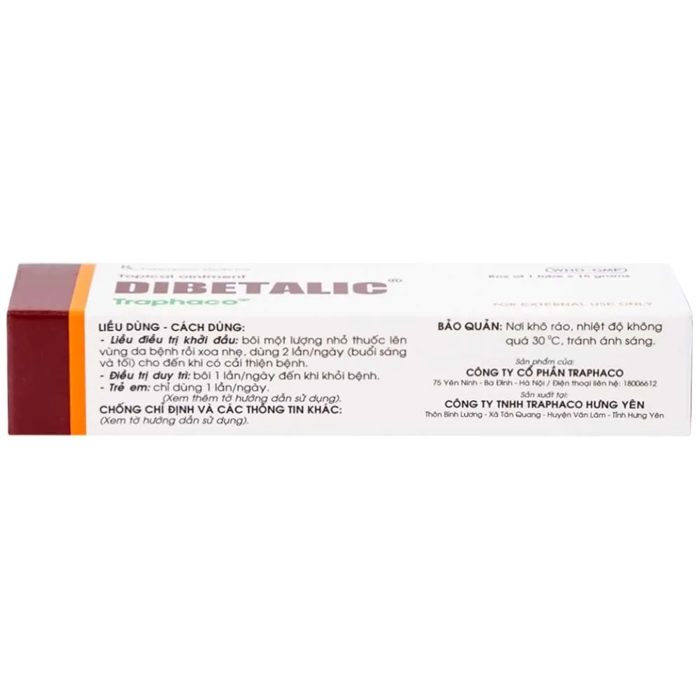 Hình ảnh Thuốc Dibetalic Traphaco điều trị các bệnh ngoài da (15g)