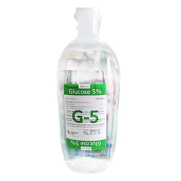Hình ảnh Dịch truyền Glucose 5% Fresenius Kabi điều trị thiếu hụt carbohydrat (500ml)