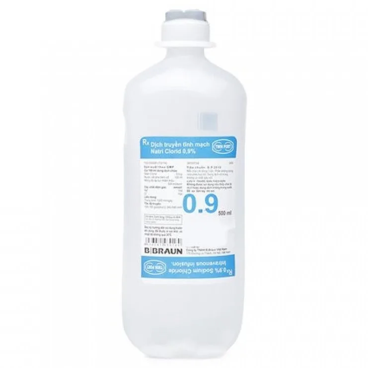 Hình ảnh Dịch truyền tĩnh mạch Natri Clorid 0,9% B. Braun làm dung môi pha tiêm truyền (500ml)