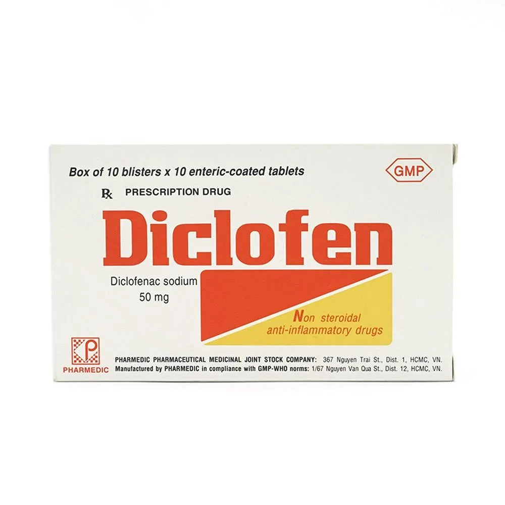 Hình ảnh Thuốc Diclofen Pharmedic điều trị viêm thấp khớp mãn tính (3 vỉ x 10 viên)