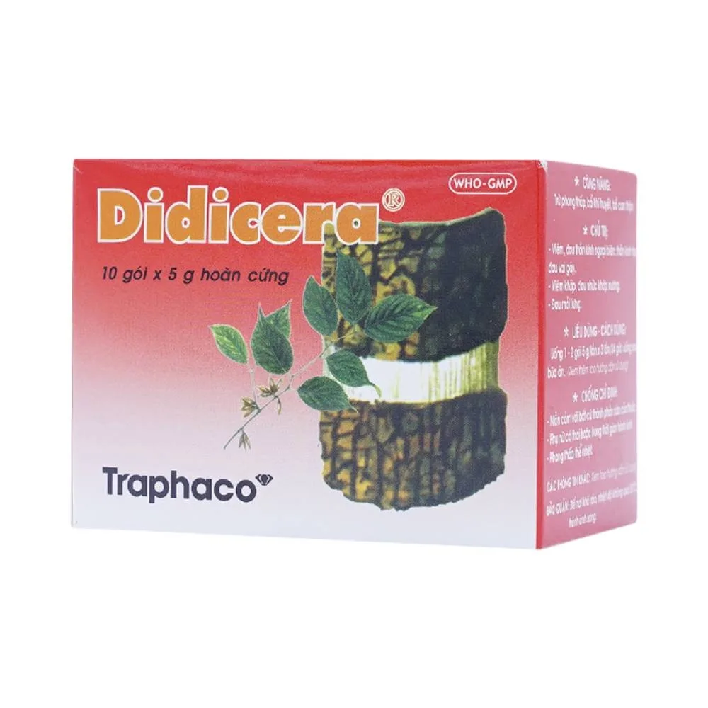 Hình ảnh Thuốc Didicera trừ phong thấp, bổ khí huyết, bổ can thận (10 gói x 5g)