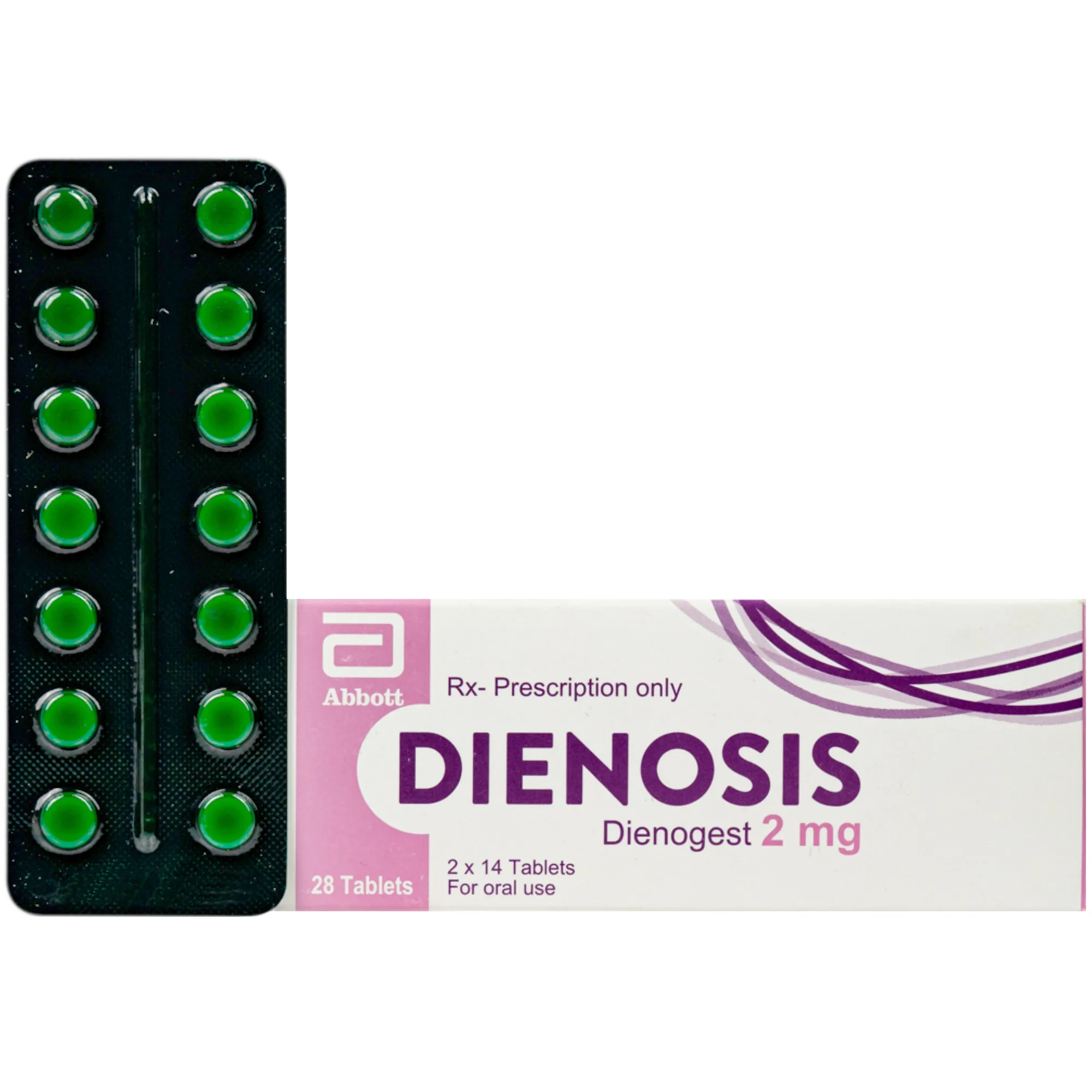 Hình ảnh Thuốc Dienosis 2MG Abbott điều trị lạc nội mạc tử cung (2 vỉ X 14 viên)