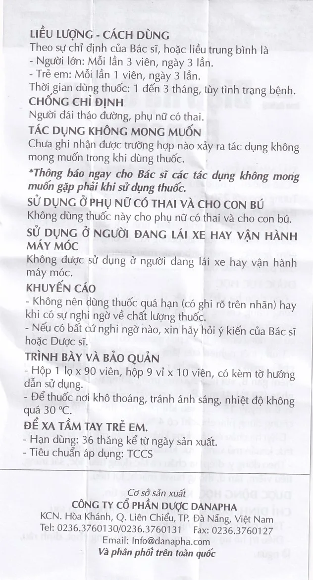 Hình ảnh Thuốc Diệp Hạ Châu Danapha tăng cường chức năng gan (90 viên)