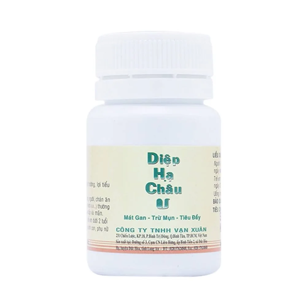 Hình ảnh Thuốc Diệp Hạ Châu V Vạn Xuân điều trị chứng thấp nhiệt trong viêm gan cấp và mãn (60 viên)