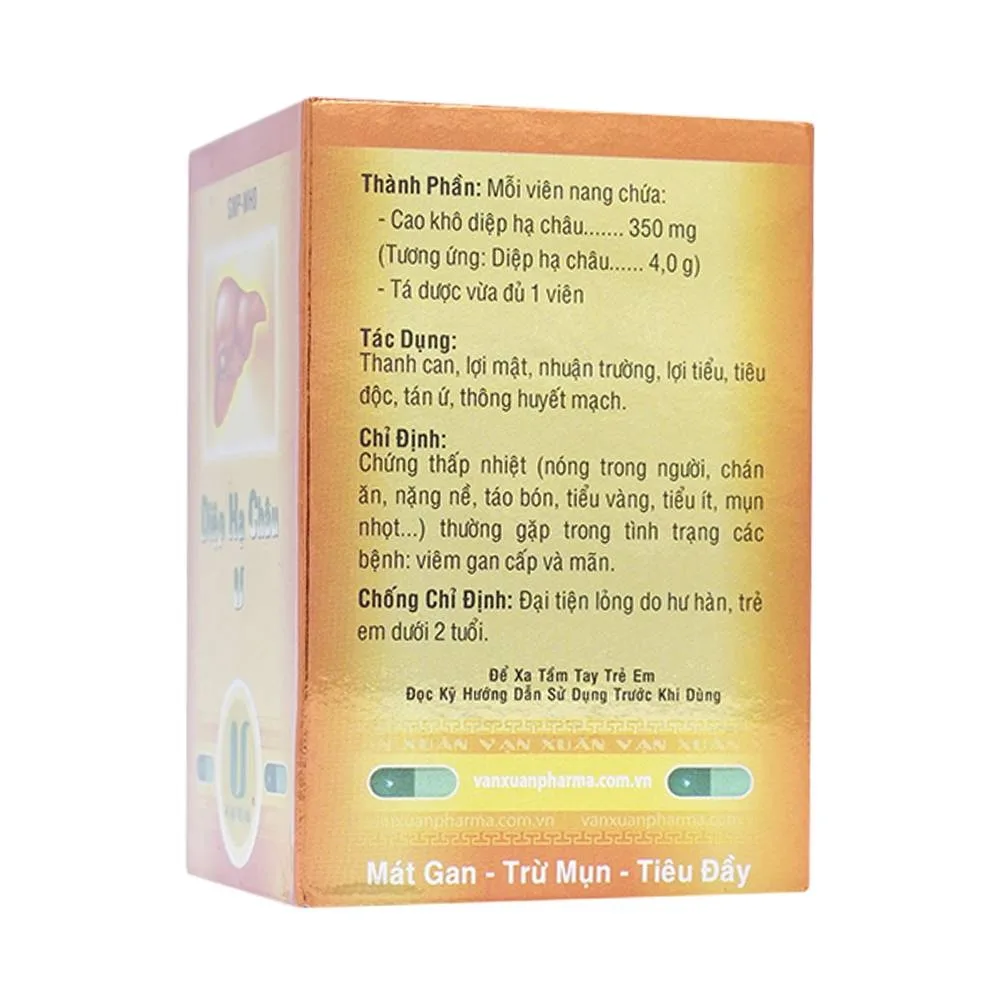 Hình ảnh Thuốc Diệp Hạ Châu V Vạn Xuân điều trị chứng thấp nhiệt trong viêm gan cấp và mãn (60 viên)