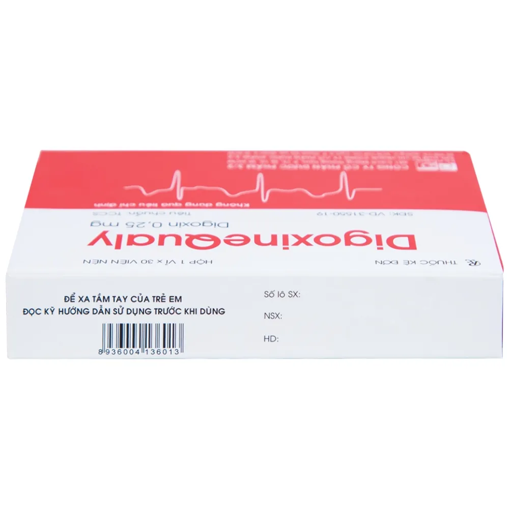 Hình ảnh Thuốc DigoxineQualy Dược 3-2 điều trị suy tim sung huyết, rung nhỉ (1 vỉ x 30 viên)