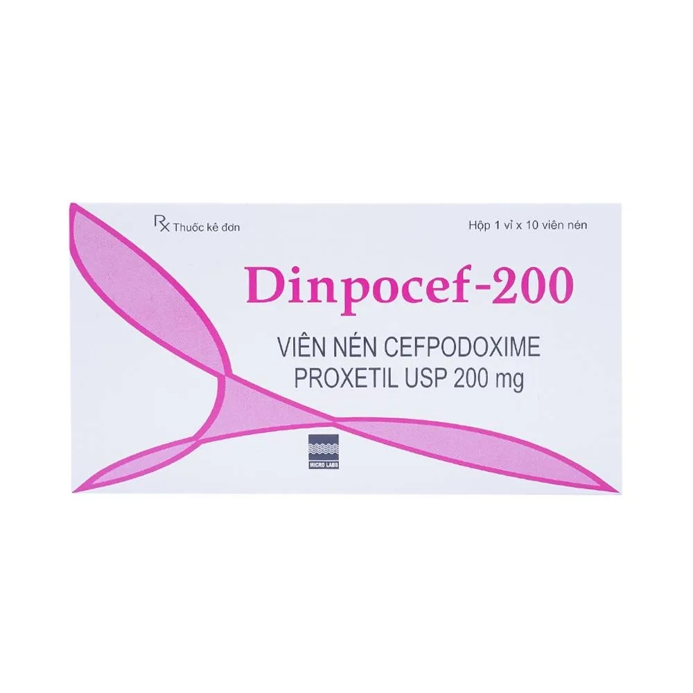 Hình ảnh Thuốc Dinpocef-200 Micro điều trị nhiễm trùng (10 viên)