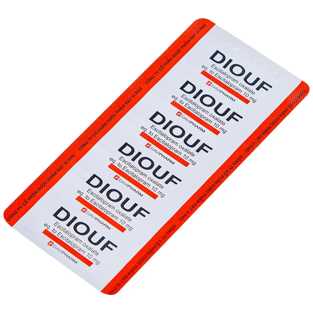 Hình ảnh Thuốc Diouf Davipharm điều trị trầm cảm nặng, rối loạn hoảng loạn (2 vỉ x 14 viên)