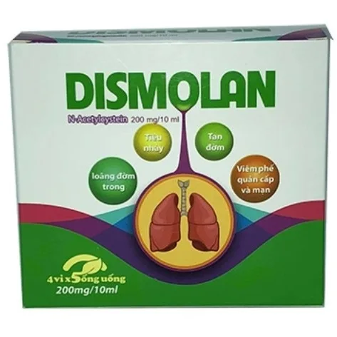 Hình ảnh Dung dịch Dismolan CPC1HN tiêu nhầy trong bệnh nhầy nhớt (4 vỉ x 5 ống)