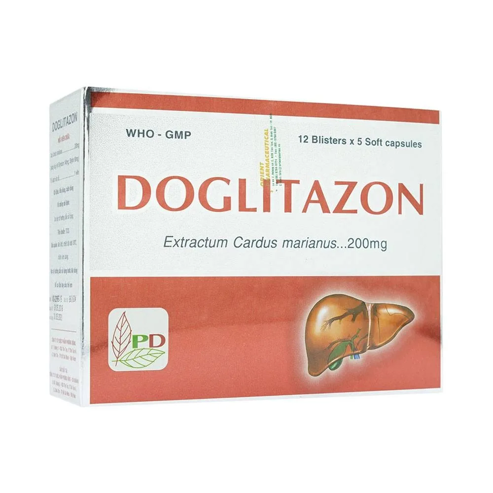 Hình ảnh Thuốc Doglitazon 200mg Phương Đông điều trị rối loạn tiêu hóa, giải độc gan (12 vỉ x 5 viên)
