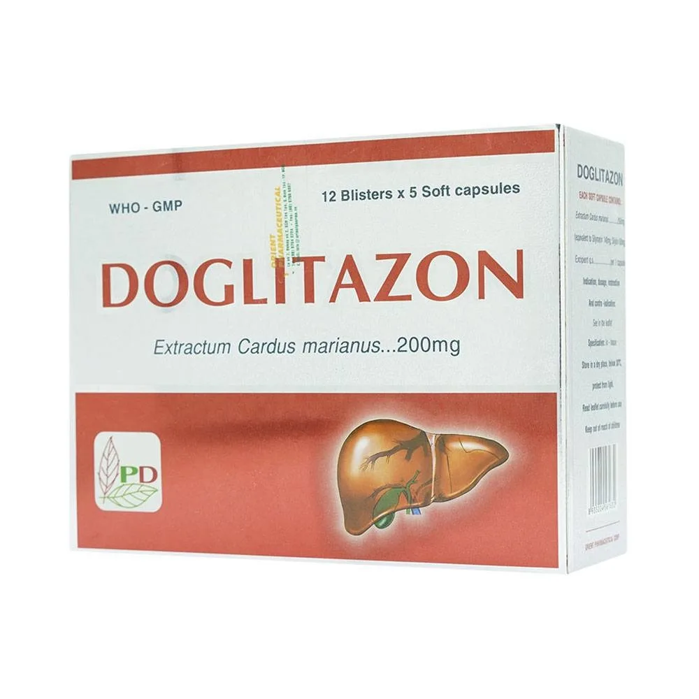 Hình ảnh Thuốc Doglitazon 200mg Phương Đông điều trị rối loạn tiêu hóa, giải độc gan (12 vỉ x 5 viên)