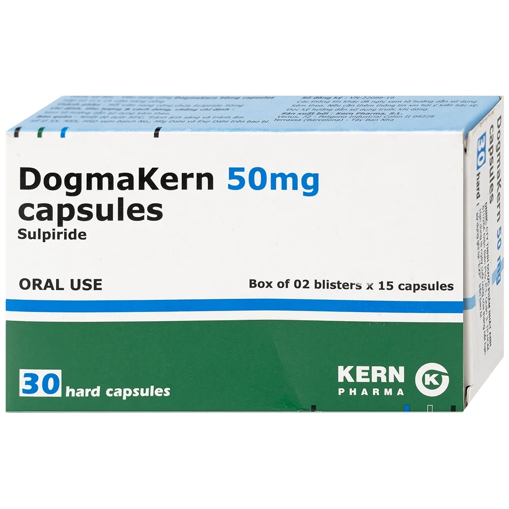 Hình ảnh Thuốc DogmaKern 50mg capsules điều trị tâm thần phân liệt cấp và mạn tính (2 vỉ x 15 viên)