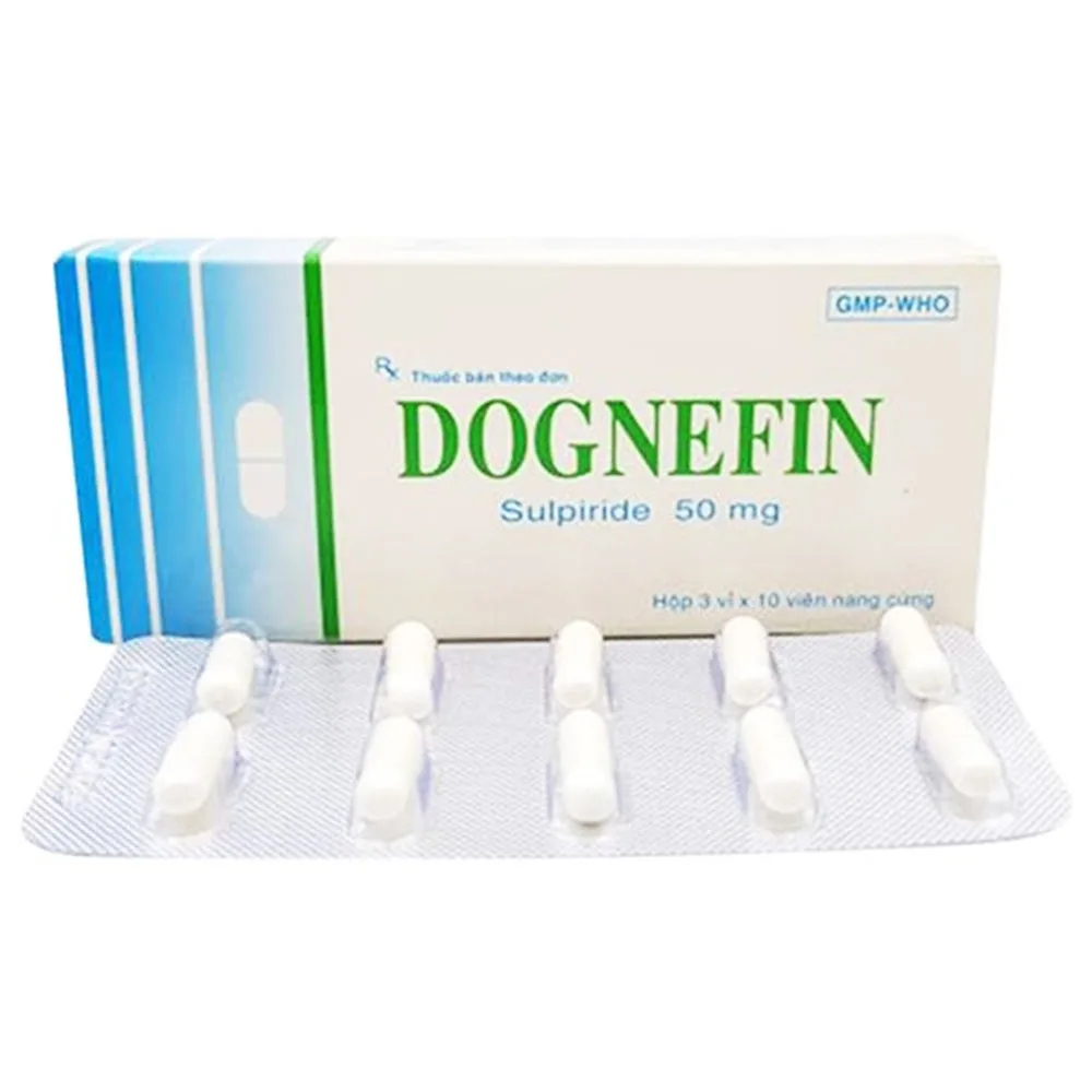 Hình ảnh Thuốc Dognefin 50mg Đồng Nai điều trị các triệu chứng lo âu, rối loạn hành vi nặng (3 vỉ x 10 viên)