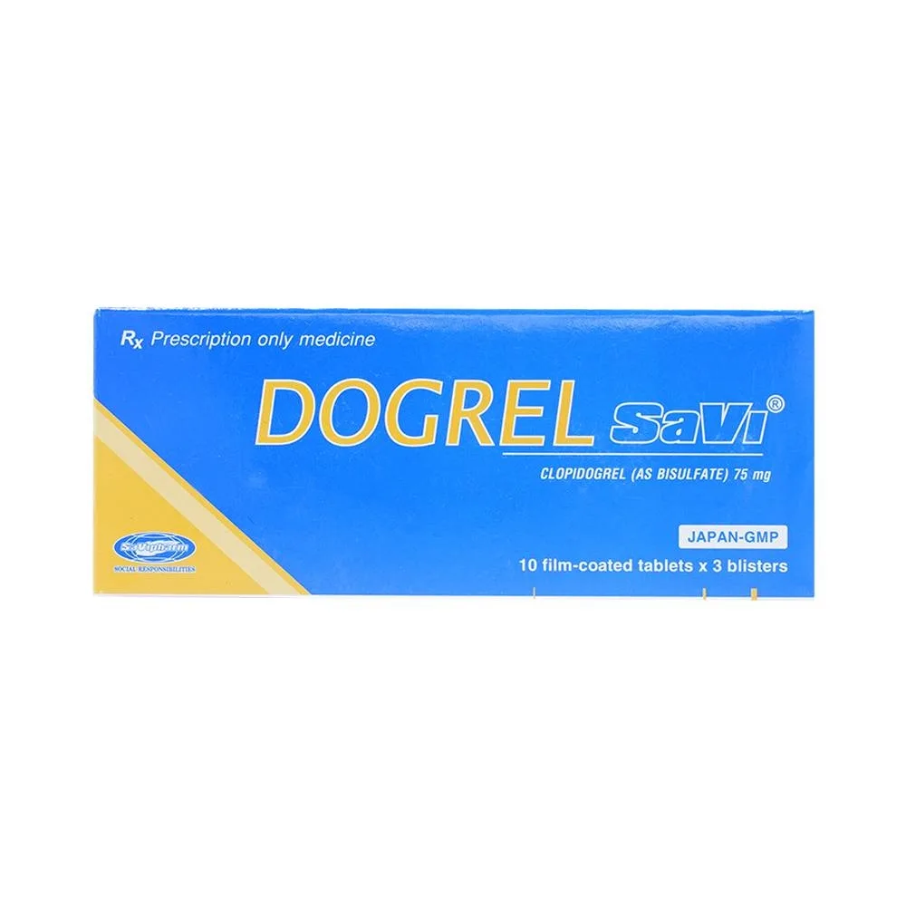 Hình ảnh Thuốc Dogrel SaVi giảm nguy cơ tai biến tim mạch (3 vỉ x 10 viên) 
