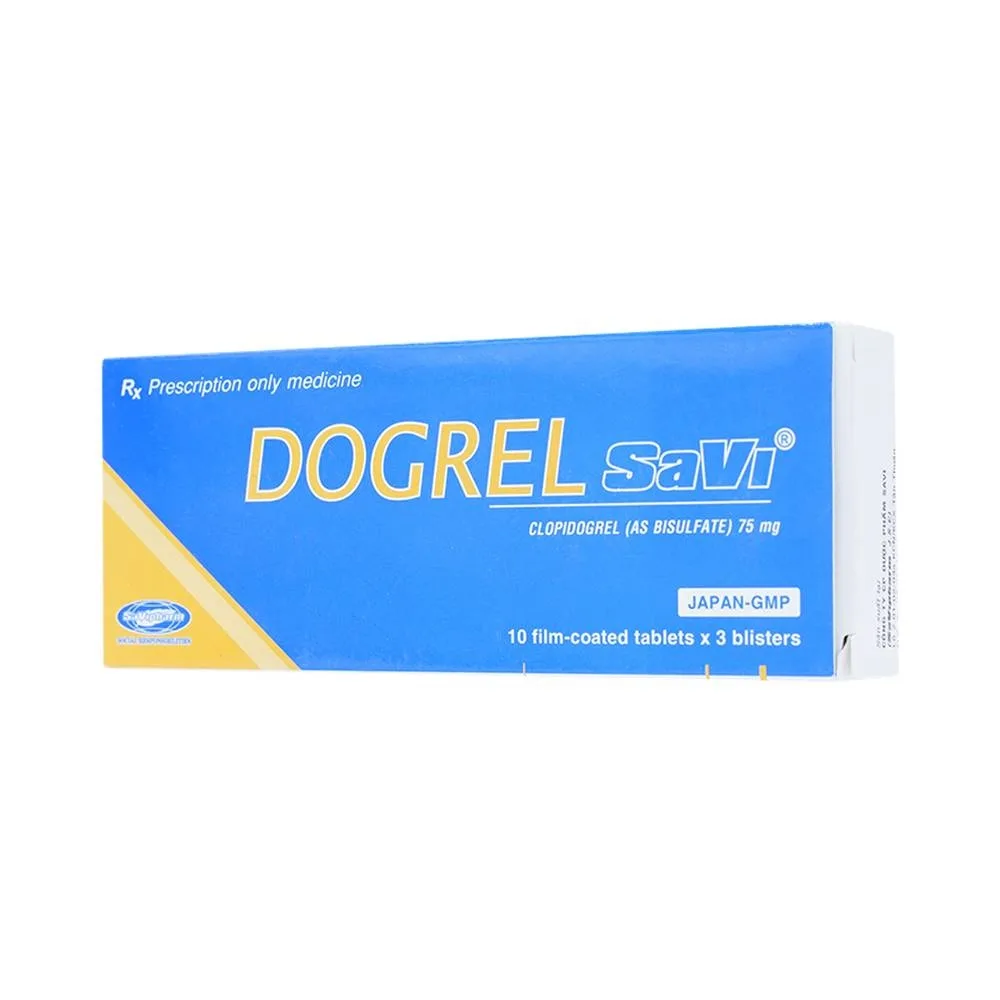 Hình ảnh Thuốc Dogrel SaVi giảm nguy cơ tai biến tim mạch (3 vỉ x 10 viên) 