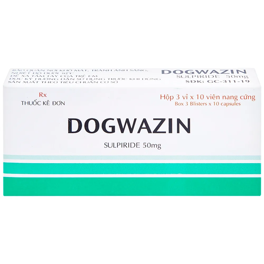 Hình ảnh Thuốc Dogwazin Thành Nam điều trị các triệu chứng lo âu, rối loạn hành vi nặng (3 vỉ x 10 viên)