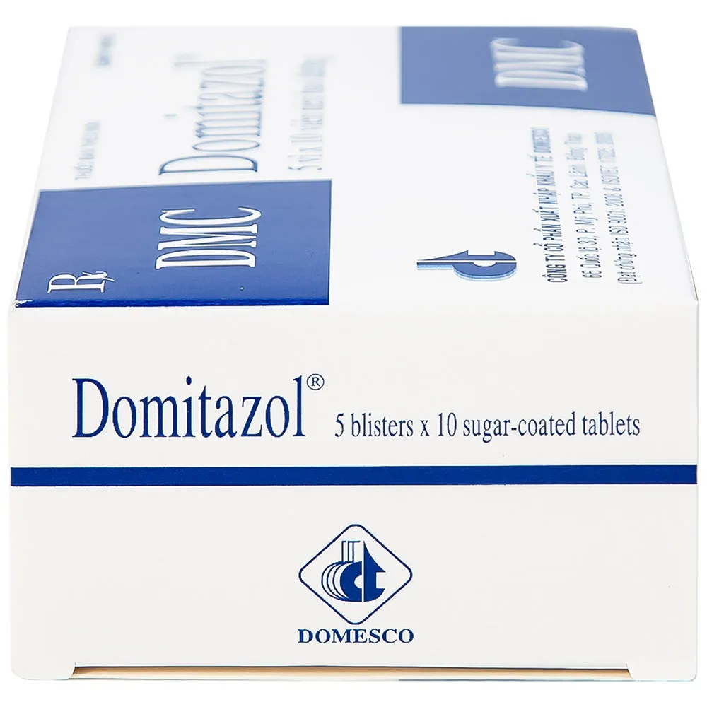 Hình ảnh Thuốc Domitazol Domesco điều trị nhiễm trùng đường tiết niệu (5 vỉ x 10 viên)