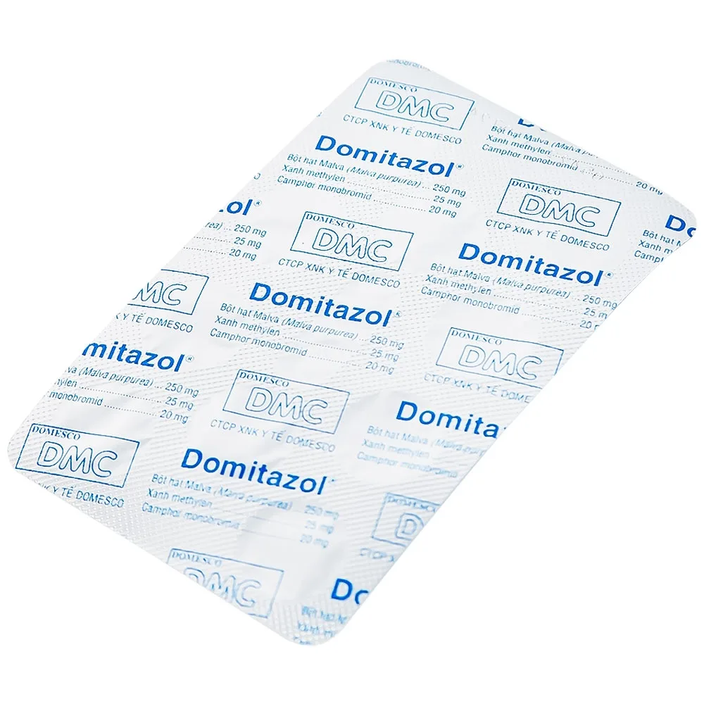Hình ảnh Thuốc Domitazol Domesco điều trị nhiễm trùng đường tiết niệu (5 vỉ x 10 viên)