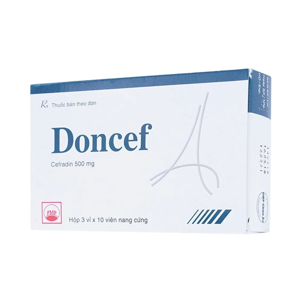 Hình ảnh Thuốc Doncef Pymepharco điều trị nhiễm khuẩn (3 vỉ x 10 viên)