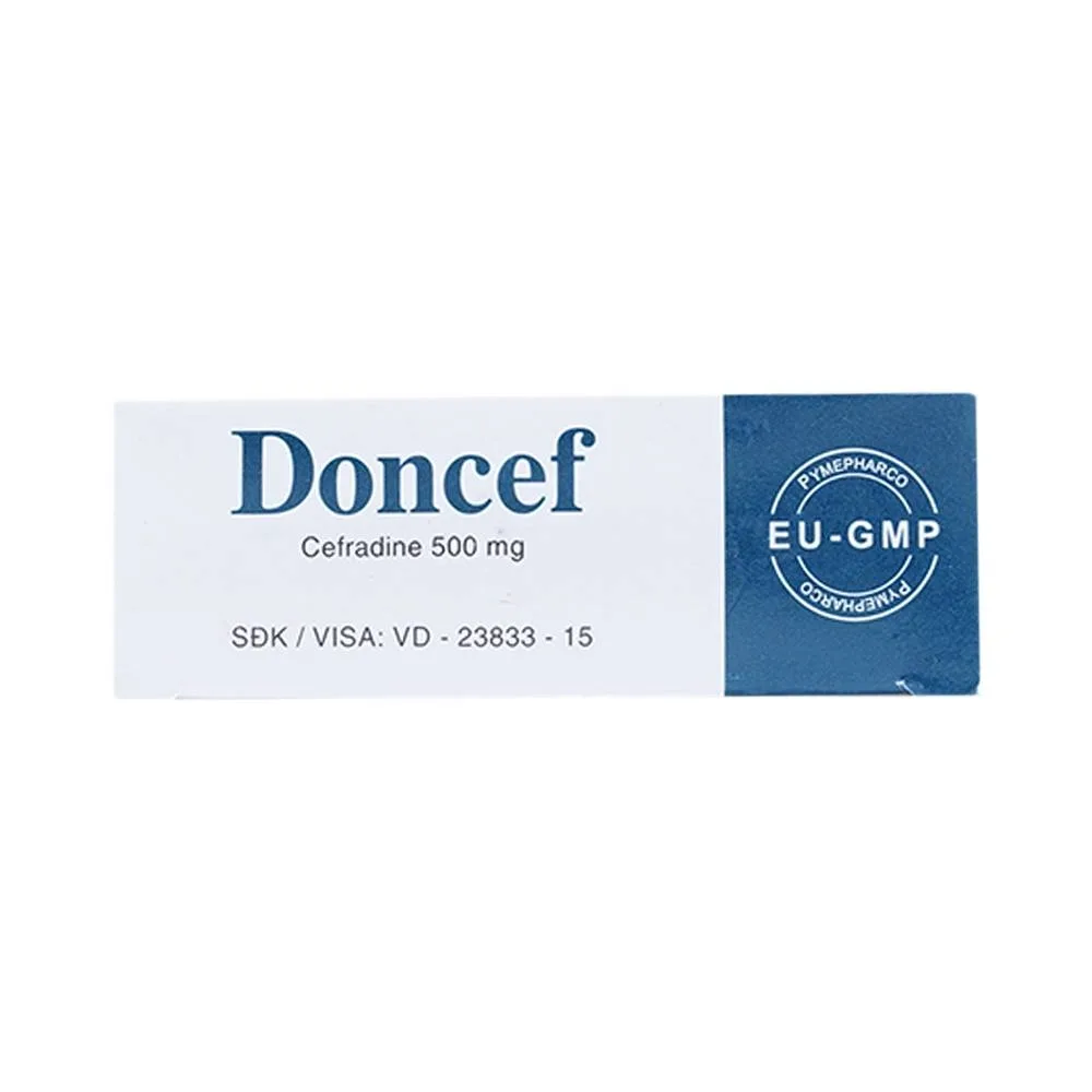 Hình ảnh Thuốc Doncef Pymepharco điều trị nhiễm khuẩn (3 vỉ x 10 viên)