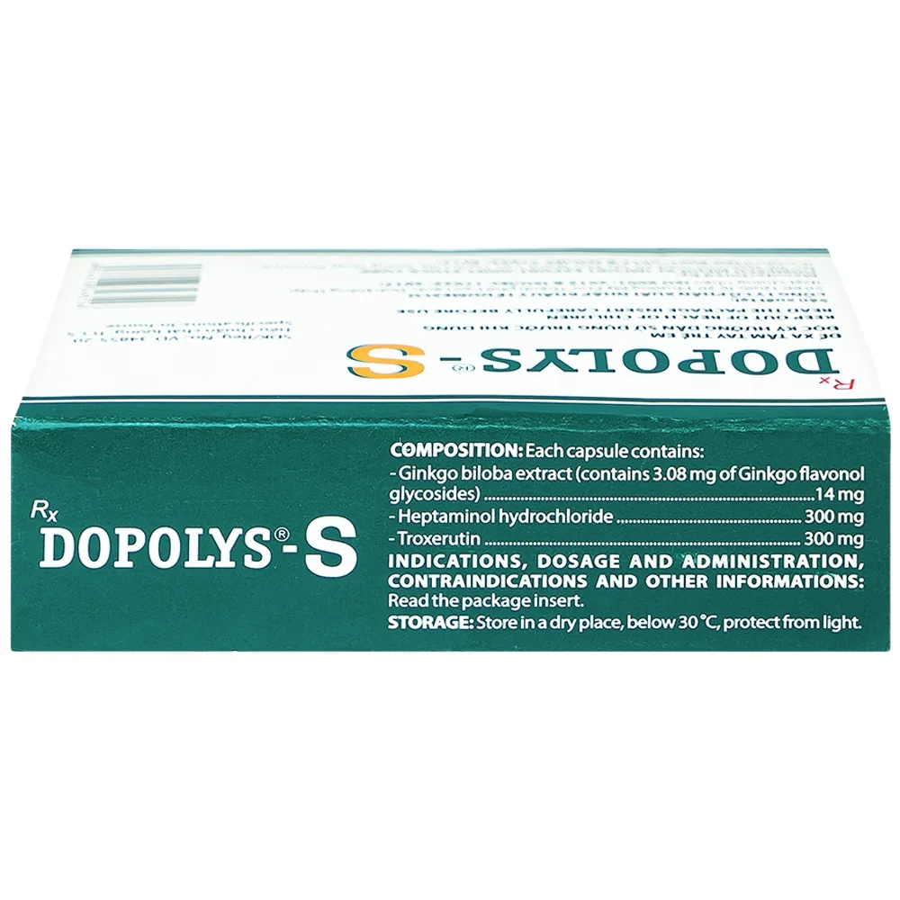 Hình ảnh Thuốc Dopolys-S Domesco điều trị triệu chứng suy tĩnh mạch bạch huyết (3 vỉ x 10 viên)