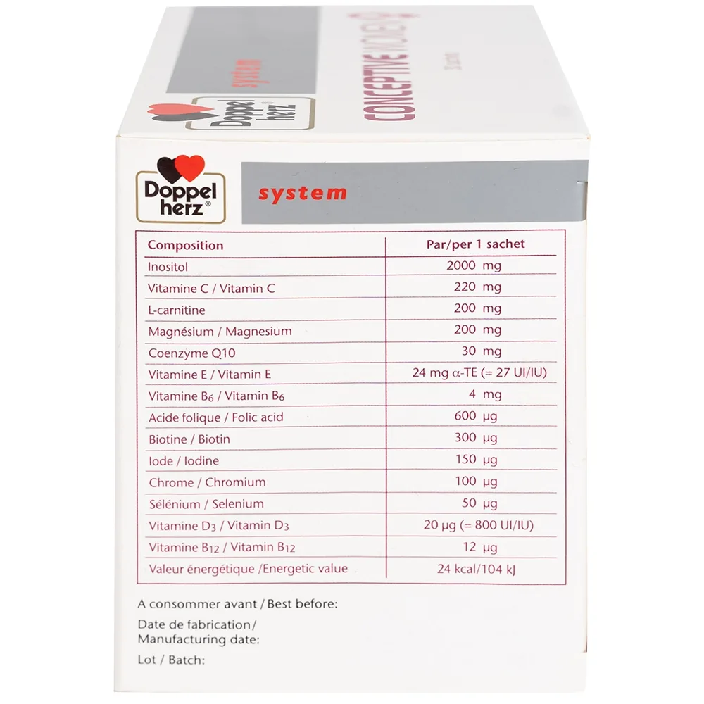 Hình ảnh Doppelherz Conceptive Women 10g bổ sung vitamin và các vi chất dinh dưỡng (30 gói)