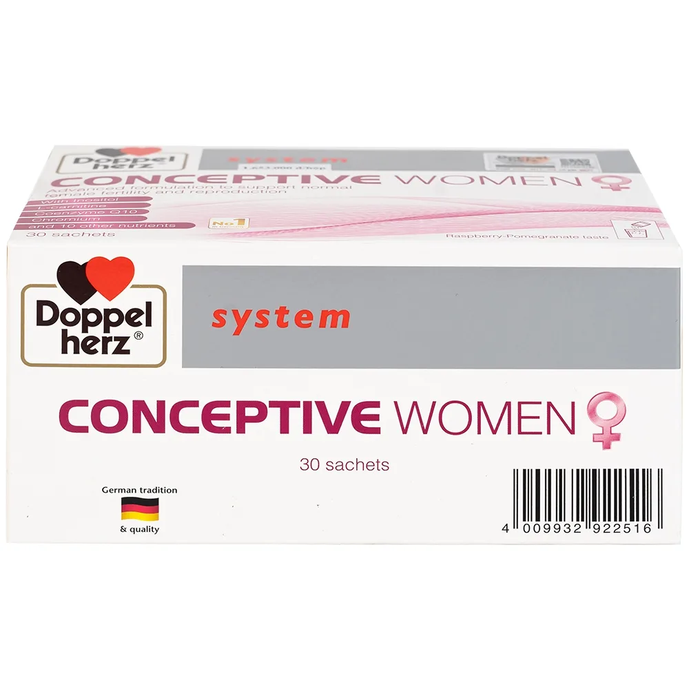 Hình ảnh Doppelherz Conceptive Women 10g bổ sung vitamin và các vi chất dinh dưỡng (30 gói)