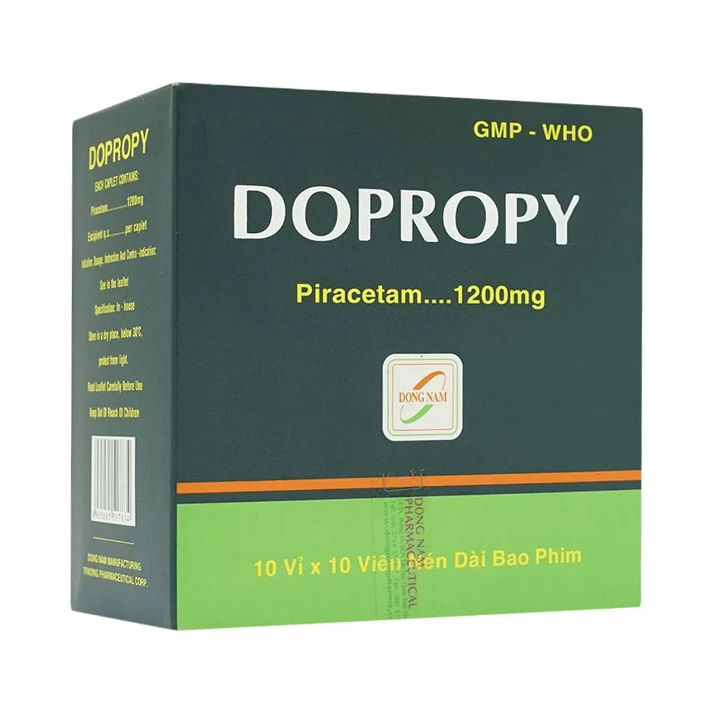 Hình ảnh Thuốc Dopropy 1200mg Đông Nam điều trị triệu chứng chóng mặt (10 vỉ x 10 viên)