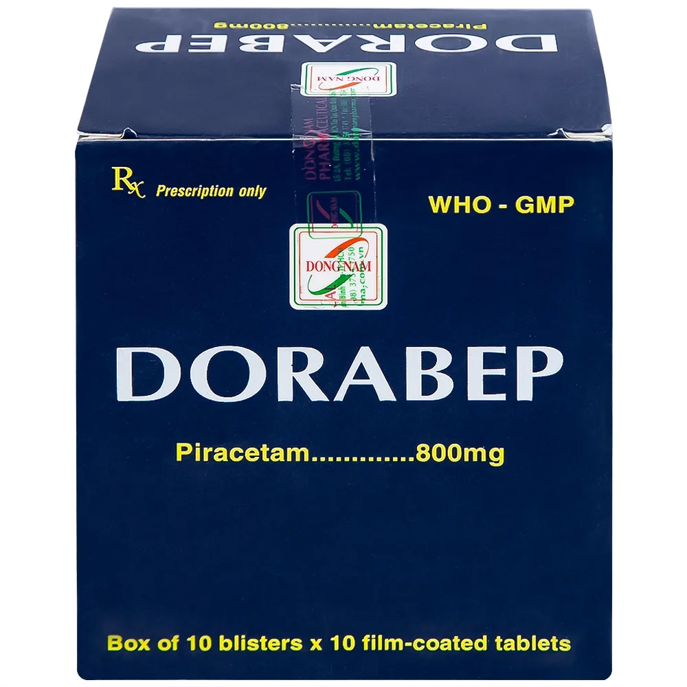 Hình ảnh Thuốc Dorabep 800mg Đông Nam điều trị triệu chứng chóng mặt (10 vỉ x 10 viên)